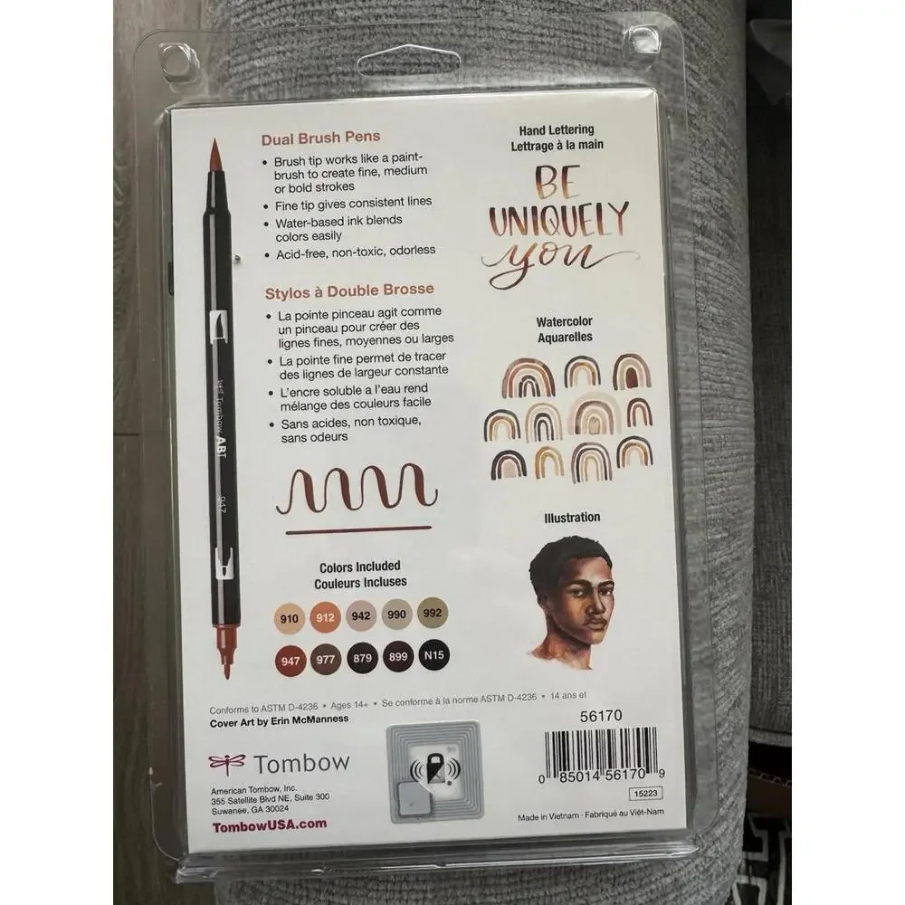 Tombow Dual Brush Pen Portrait Palette Set – 10 Pack‎ (56170) – NEW